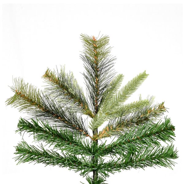 Vickerman 6.5-ft Cashmere Pine Slim Right Side Up Green Artificial Christmas Tree with Leg Base