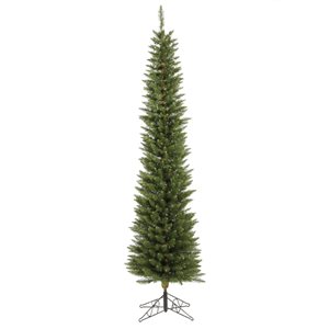 Vickerman 7.5-ft Durham Pole Pine Leg Base Full Right Side Up Green Artificial Christmas Tree
