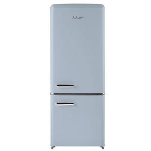iio 7-cu ft Bottom-Freezer Refrigerator with Fingerprint-Resistant Light Blue Finish