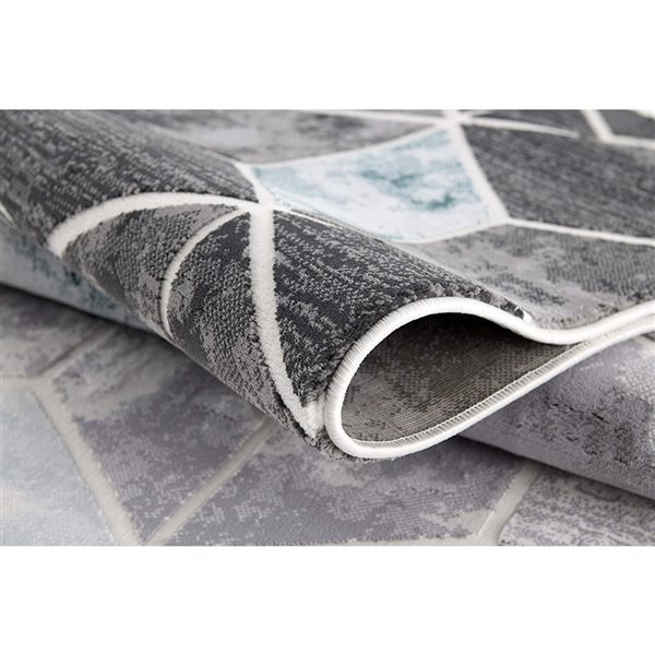 Rug Branch Contemporary Abstract Geometric Grey Yellow Indoor Area Rug - 5x7