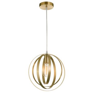 Fine Art Lighting Ltd. Gold Industrial Globe LED Medium Pendant Light