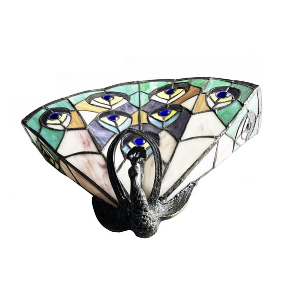 Fine Art Lighting Ltd. 14in W 1Light Bronze Tiffany Wall Sconce