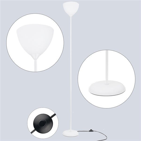 Fine Art Lighting Ltd. 70in White Torchiere Floor Lamp GF10W RONA