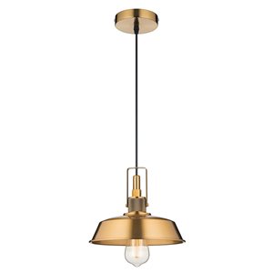 Fine Art Lighting Ltd. Gold Industrial Dome LED Medium Pendant Light