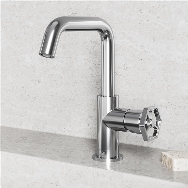 VIGO Ruxton Chrome 1-Handle Single Hole WaterSense Labelled Bathroom Sink Faucet