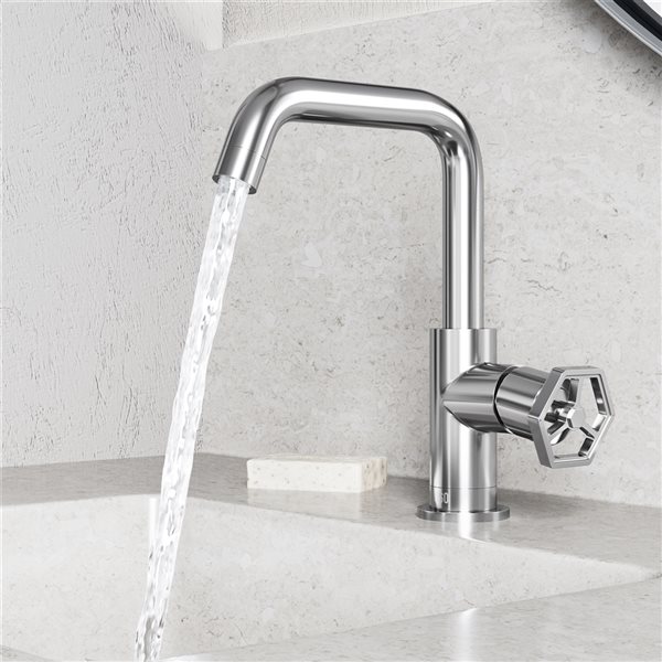 VIGO Ruxton Chrome 1-Handle Single Hole WaterSense Labelled Bathroom Sink Faucet