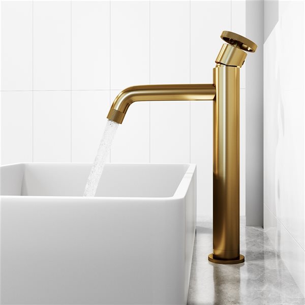 VIGO Cass Matte Brushed Gold 1-Handle Vessel WaterSense Labelled ...