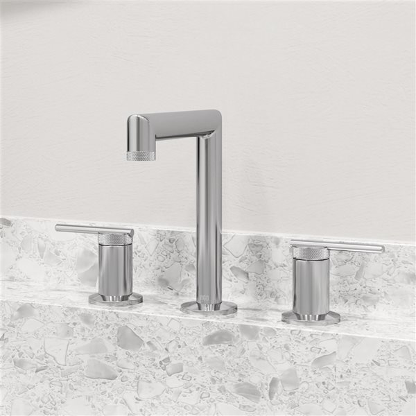 VIGO Sterling Chrome 2-Handle Single Hole WaterSense Labelled Bathroom Sink Faucet