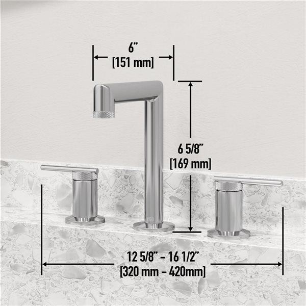 VIGO Sterling Chrome 2-Handle Single Hole WaterSense Labelled Bathroom Sink Faucet