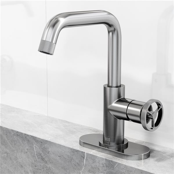 VIGO Cass Brushed Nickel 1-Handle Single Hole WaterSense Labelled ...