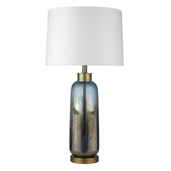 Acclaim Lighting Trend Home 31-in Brass Incandescent 3-Way Table Lamp with Fabric Shade