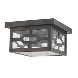 Acclaim Lighting Calvert 9-in W Oil-Rubbed Bronze Hardwired Outdoor Flush Mount Light