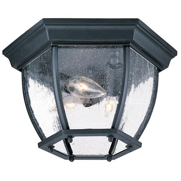 Acclaim Lighting 10.75-in W Matte Black Hardwired Outdoor Flush Mount Light