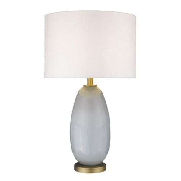 Acclaim Lighting Trend Home 28.5-in Brass Incandescent 3-Way Table Lamp with Fabric Shade