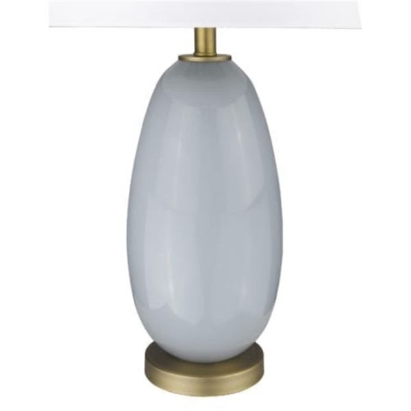 Acclaim Lighting Trend Home 28.5-in Brass Incandescent 3-Way Table Lamp with Fabric Shade