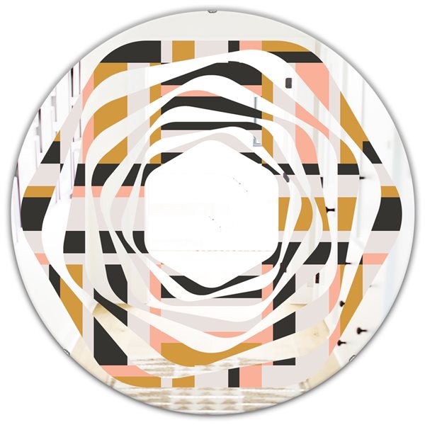 Designart 24 In X 24 In Abstract Retro Geometric IX Modern Round Mirror   330899351 MainImage 001 L 