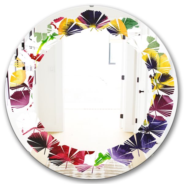 Designart 24 In X 24 In Floral Botanical Retro VIII Modern Round Wall   330899445 MainImage 001 L 