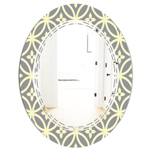 Designart Retro Ornamental Pattern II 23.7-in x 35.4-in Modern Wall Mirror