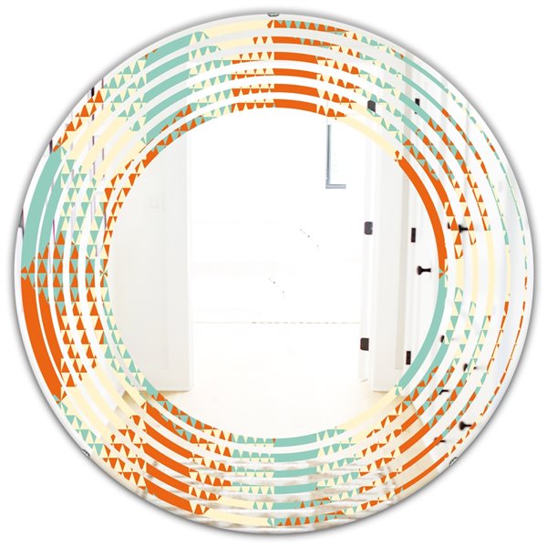 Designart Retro Hexagon Pattern VIII 24-in x 24-in Modern Wall Mirror ...