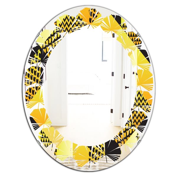 Designart Retro Hexagon Pattern II 23.7-in x 35.4-in Modern Mirror | RONA