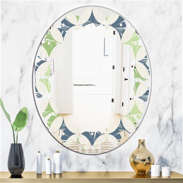 Designart Retro Geometric Design V 23.7-in x 35.4-in Wall Mirror