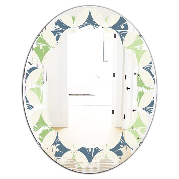 Designart Retro Geometric Design V 23.7-in x 35.4-in Wall Mirror