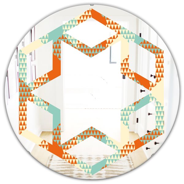 Designart Hexagon Pattern VIII 24-in x 24-in Modern Mirror MIR24265-C5 ...