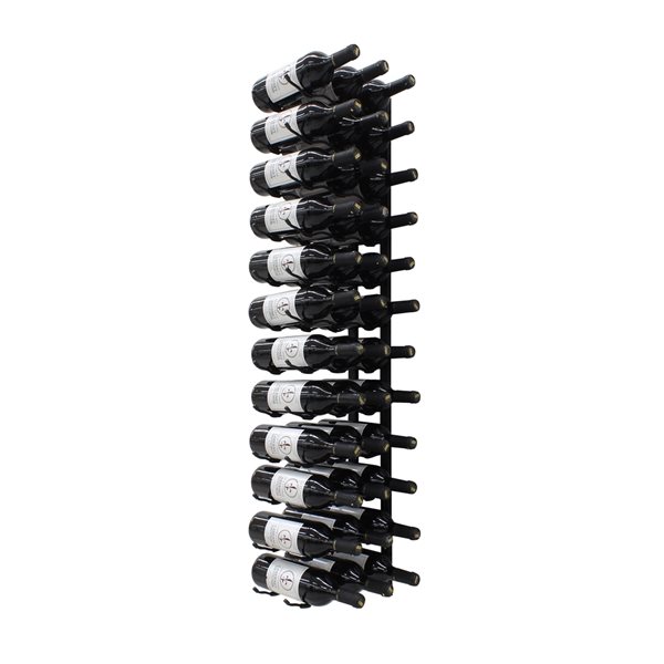 Epicureanist 36-Bottle Black Metal Wine Rack