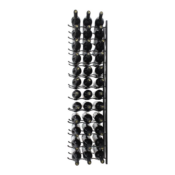 Epicureanist 36-Bottle Black Metal Wine Rack