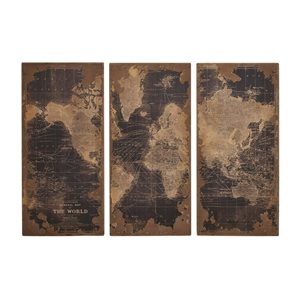 Grayson Lane 47-in H x 22-in W Black Wood Vintage Architecture Wall Accent - 3-Pack