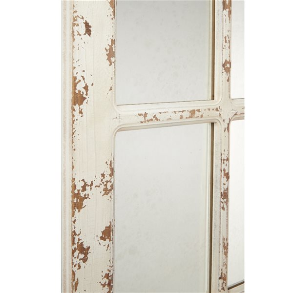 Grayson Lane 60-in L X 16-in W Vintage Arch White Framed Wall Mirror