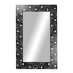 Grayson Lane 47-in L X 30.13-in W Rectangle Black Framed Wall Mirror