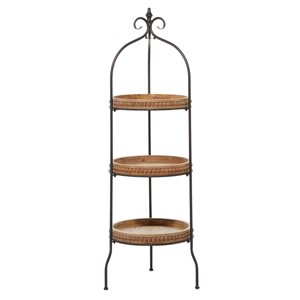 Grayson Lane 17-in D x 17-in W x 51-in H 3-Tier Decorative Metal Shelves