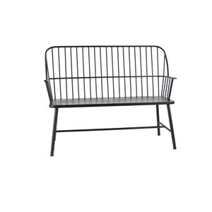 Grayson Lane 19-in W X 38-in L Glossy Black Traditional Accent Bench