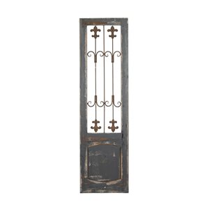 Grayson Lane 57-in H x 16-in W Brown Metal Traditional Architecture Wall Accent