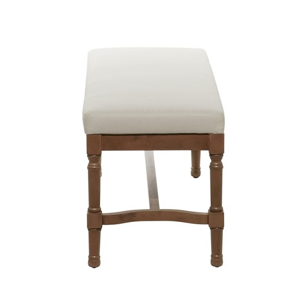 Grayson Lane Industrial White/Natural Brown Accent Bench