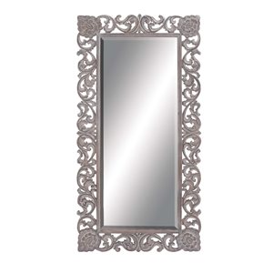 Grayson Lane 72-in L X 36-in W Traditional Rectangle Grey Framed Wall Mirror