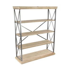Grayson Lane 17-in D x 48-in W x 60-in H 5-Tier Decorative Wood Shelves