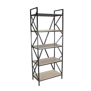 Grayson Lane 15-in D x 29-in W x 74-in H 5-Tier Decorative Wood Shelves