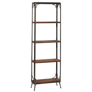 Grayson Lane 10-in D x 23.5-in W x 71-in H 5-Tier Decorative Wood Shelves