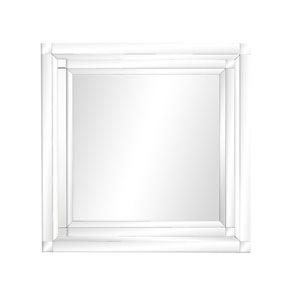 Grayson Lane 39.5-in L X 39.38-in W Glam Square Clear Framed Wall Mirror