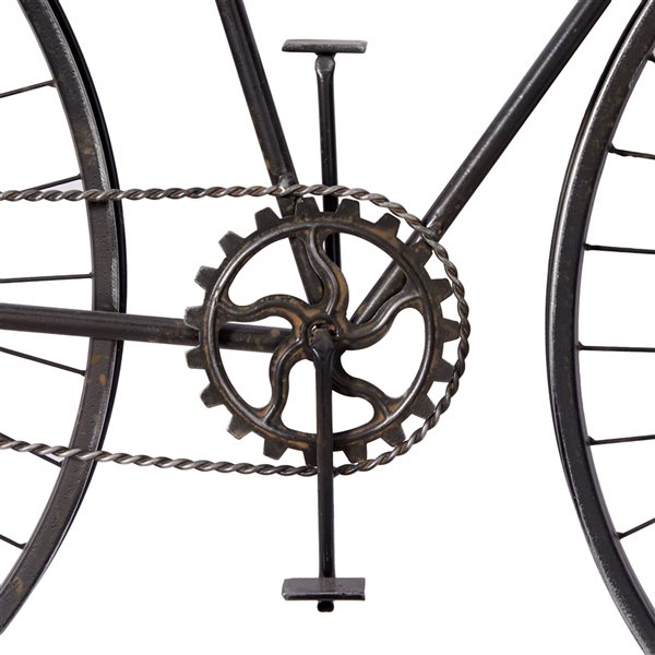 Grayson Lane 37-in H x 56-in W Black Metal Vintage Transportation Wall Accent