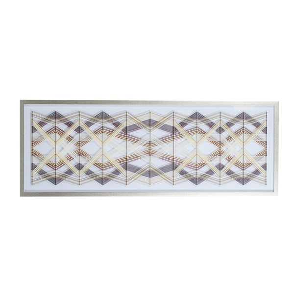 Grayson Lane Silver Wood Framed 59.5-in H x 22-in W Abstract