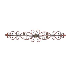 Grayson Lane 11-in H x 54-in W Brown Metal Transitional Ornamental Wall Accent