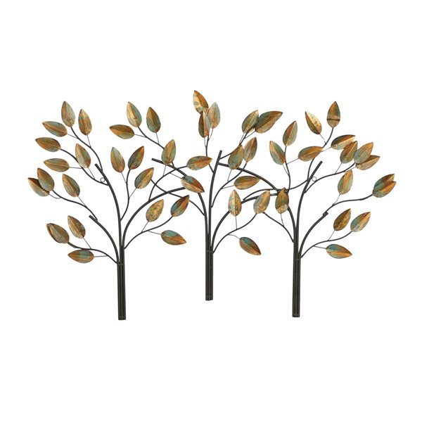 Grayson Lane 27-in H x 48-in W Brown Metal Traditional Nature Wall ...