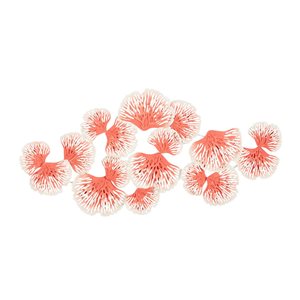 Grayson Lane 23.13-in H x 48-in W Orange Metal Modern/Contemporary Floral and Botanical Wall Accent