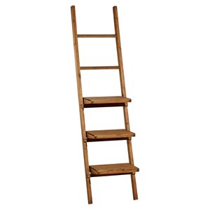 Grayson Lane 10.5-in D x 17.8-in W x 71-in H 5-Tier Leaning Wood Shelves