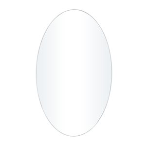 Grayson Lane 40-in L X 24-in W Contemporary Oval White Framed Wall Mirror