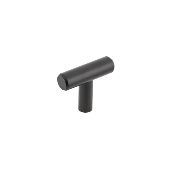 Richelieu Washington Matte Black Cylindrical Contemporary Cabinet Knobs - 10-Pack