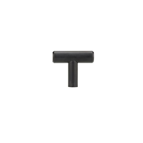 Richelieu Washington Matte Black Cylindrical Contemporary Cabinet Knobs - 10-Pack